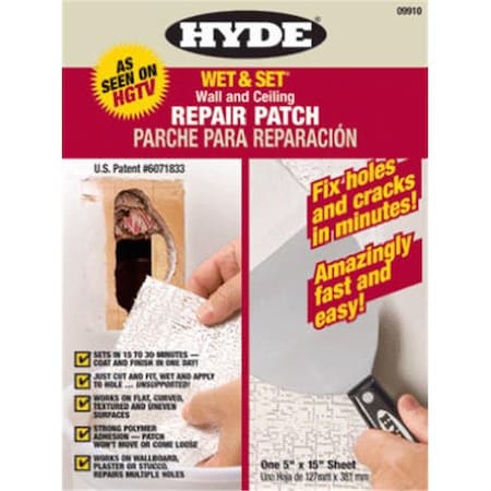 Hyde Hyde Tools 09910 5 x 15 in. Drywall Repair Patch 781088